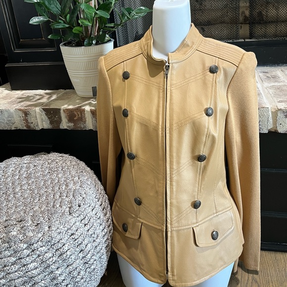 Nygard Camel Leather Jacket 6/8 - Picture 1 of 7
